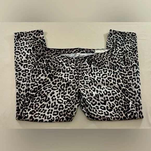 Rag & Bone Boyfriend Snow Leopard Print Womens Pants Size 28 - Picture 1 of 14